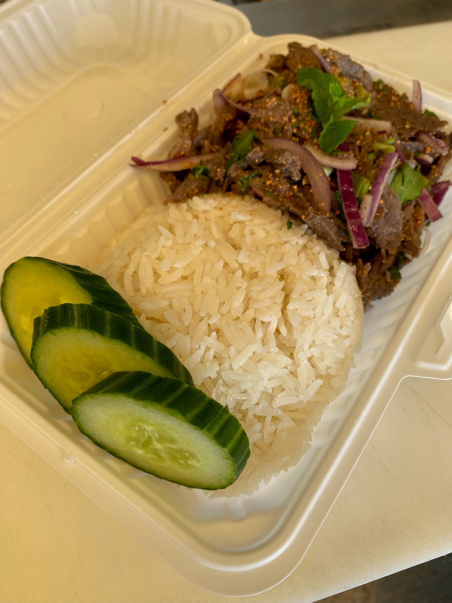 LAAB BEEF/JASMINE RICE