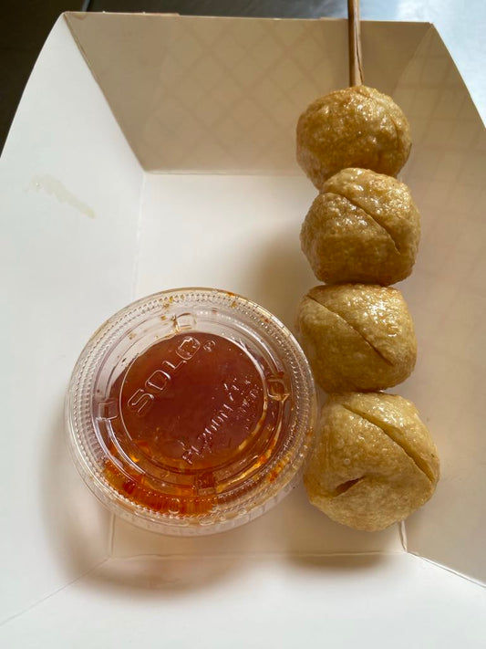 FOUR FRIED ASAIN FISH BALLS