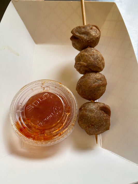 FOUR FRIED ASAIN BEEF BALLS